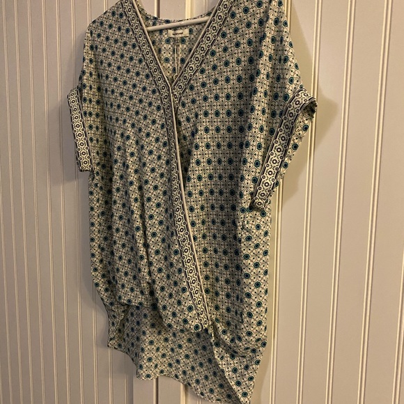 Max Studio shortsleeved wrap blouse lovely print - Picture 4 of 6